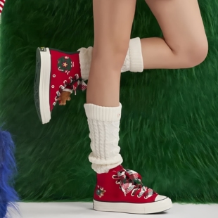 酷动城正品CONVERSE匡威Chuck 1970S女子中帮圣诞休闲鞋 A12454C