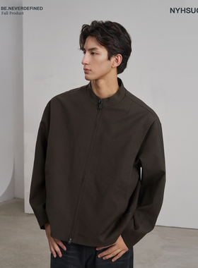 NYHSUGOO/南乙极简风羊毛混纺小立领夹克外套男3860高级感百搭