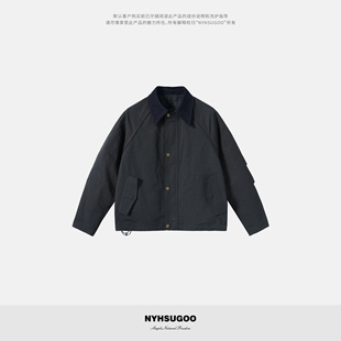 棉锦混纺男士 复古两面穿翻领夹克秋季 外套3781 男士 南乙NYHSUGOO