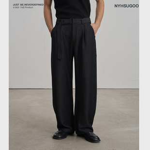 长裤 NYHSUGOO 350g重磅3882男士 垂感可拆卸腰带休闲裤 南乙秋季