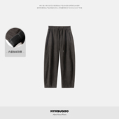 NYHSUGOO 松紧腰 55028男士 南乙冬季 加厚100%棉重磅460g休闲裤