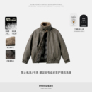 NYHSUGOO 皮羽绒服 南乙三星90白鸭绒领子绵羊毛门襟兔毛55099男士