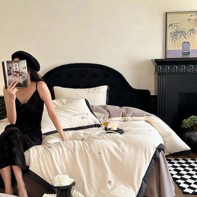 繁花似锦觅安宁｜法式100支磨毛四件套纯棉刺绣加厚保暖全棉床品