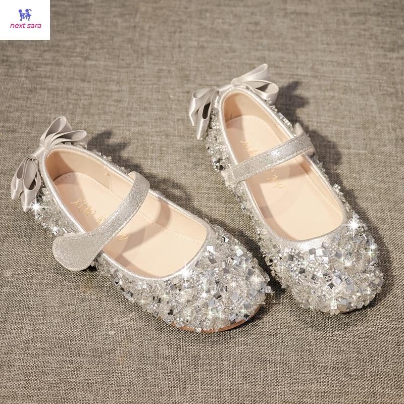 英国next MaxM女童公主鞋2025新款小皮鞋儿童水晶鞋小童女孩单鞋