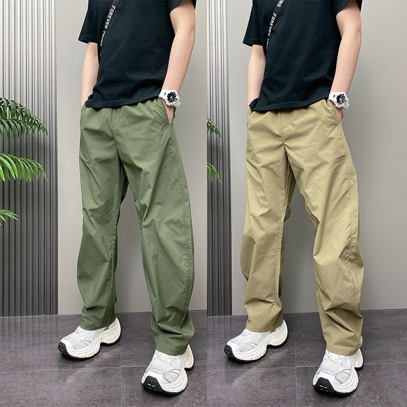 哈伦裤男士春秋夏季潮牌痞帅薄款阔腿弯刀裤子百搭宽松直筒休闲裤