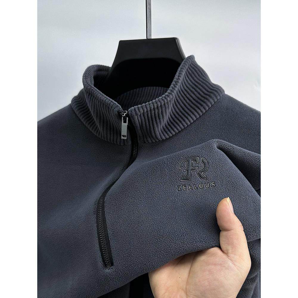 home daily 自留，气质好颜色赞！澳绒半高领拉炼卫衣男秋冬加厚,男装,秀禾服,淘宝优惠券,粉丝福利购,淘宝优惠卷