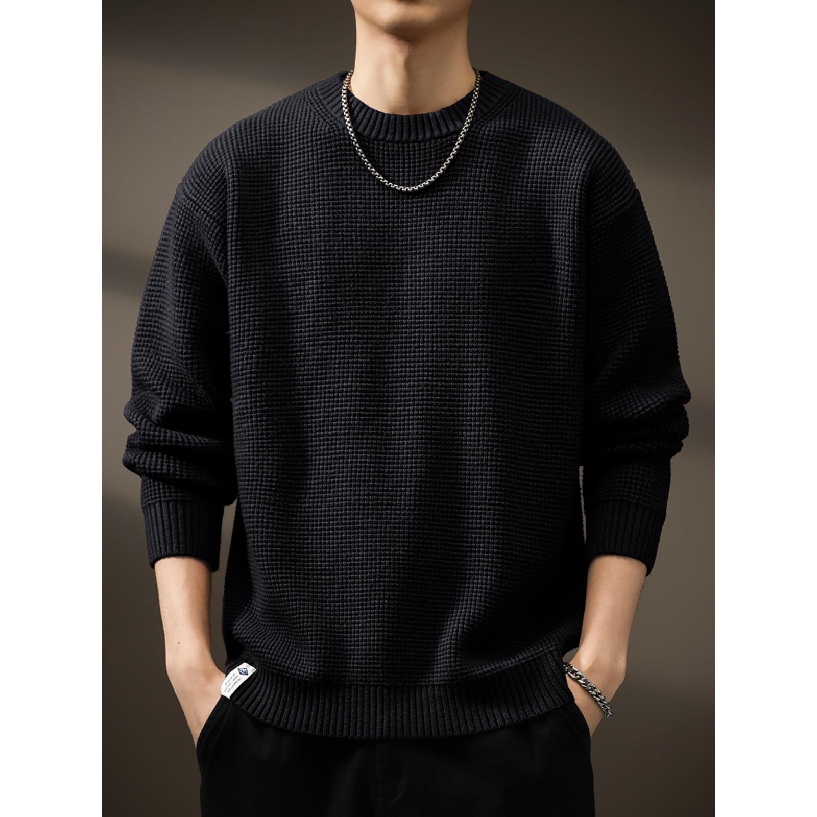 新款首发~COOT MOKE！时尚个性毛衣舒适圆领男装潮流针织衫百搭新