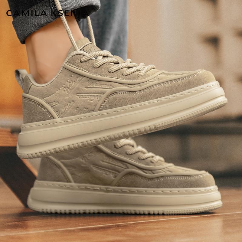 CAMILA KSENIA官方店2025新款男秋防滑百搭运动鞋高级感休闲板鞋