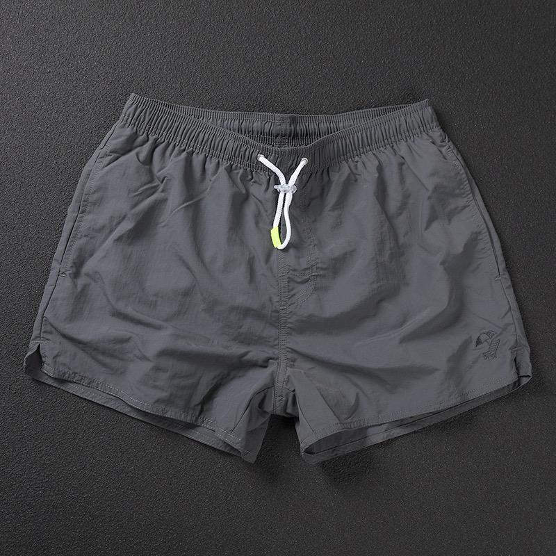 代购男三分短裤灰色宽松速干运动健身跑步居家裤短款沙滩裤男泳裤