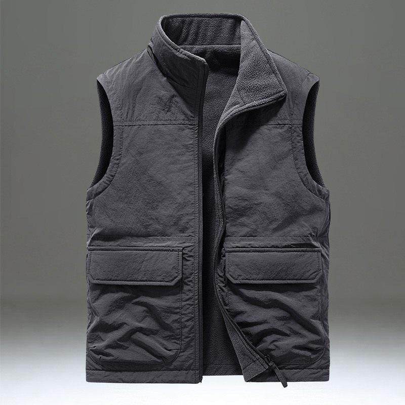 双面穿马甲男秋冬季新款加绒加厚抓绒坎肩背心潮流摇粒绒马夹外套,男装,常规马甲,淘宝优惠券,粉丝福利购,淘宝优惠卷