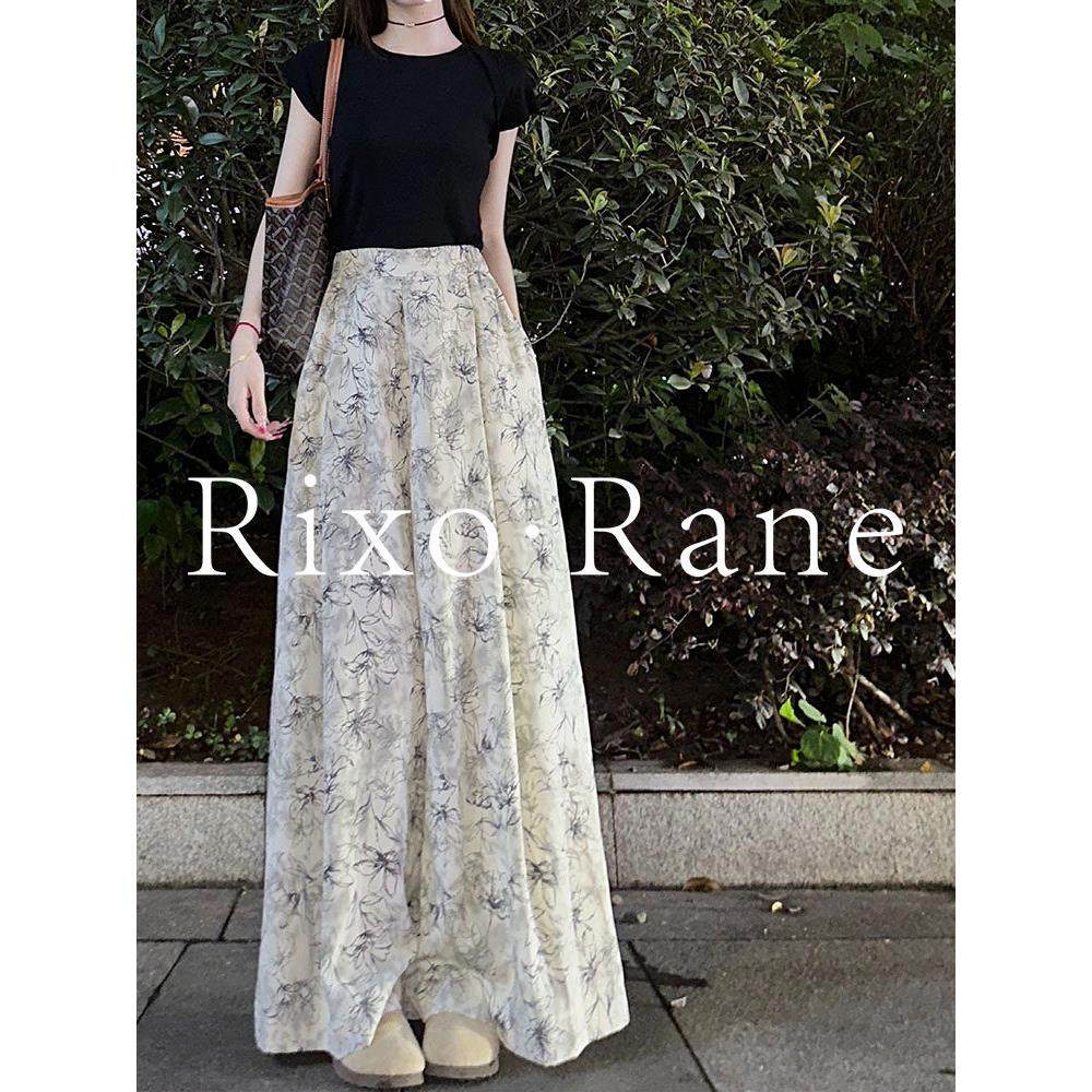 法国Rixo Rane 优雅高阶⭐法式雪纺宽松阔腿裤高腰水墨印花休闲裤,女装/女士精品,大码半身裙,淘宝优惠券,粉丝福利购,淘宝优惠卷