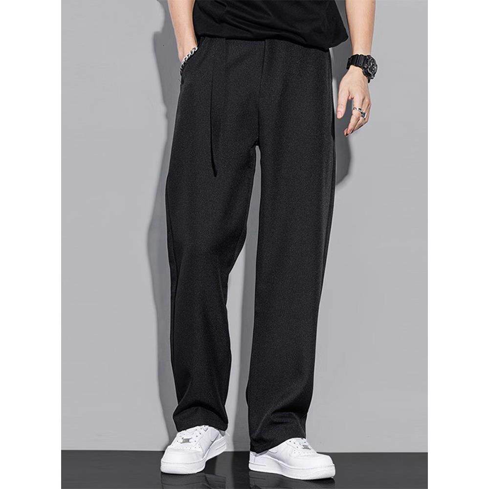 it Afternnaths潮牌阔腿休闲西裤男宽松直筒高级感冰丝夏季薄款