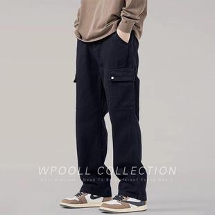 高街潮牌工装 裤 男黑色休闲牛仔裤 直筒裤 BIAS美式 秋季 子 neith