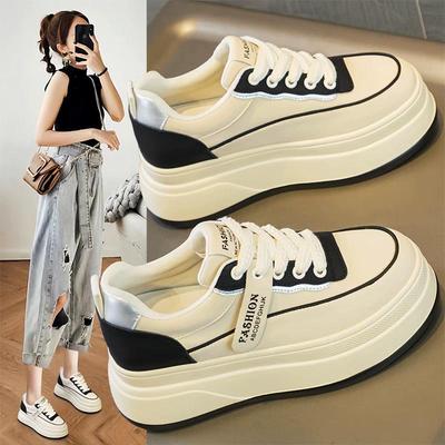 香港小白鞋女鞋2025春秋季新款爆款内增高休闲板鞋松糕厚底百搭运