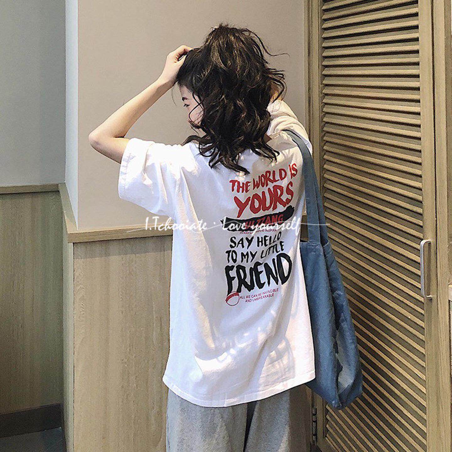 I.Tchooiate白色纯棉短袖t恤女2026夏款设计感潮宽松港味时尚上衣