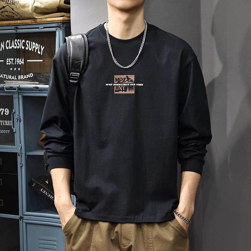 it Afternnaths潮牌重磅印花长袖t恤男秋休闲打底衫纯棉圆领卫衣