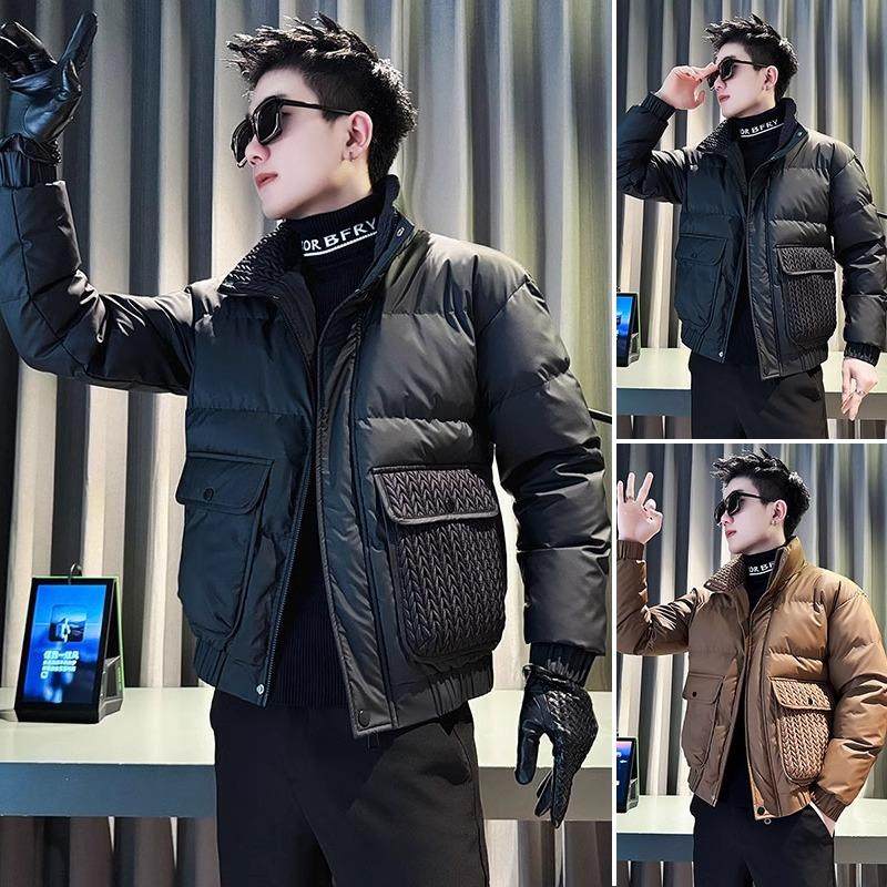 LL男装羽绒服男短款冬季2024新款休闲外套百搭高级感爆款痞帅棉服