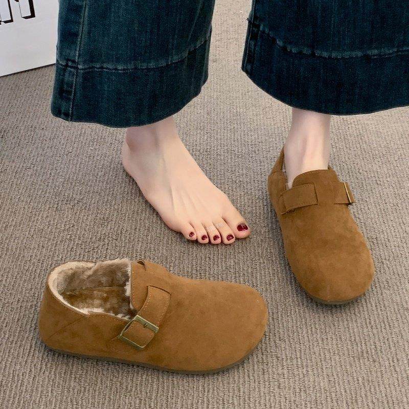 英国真皮全包勃肯鞋女2025新款秋冬一脚蹬加绒雪地靴博肯豆豆棉鞋,女鞋,时尚雪地靴,淘宝优惠券,粉丝福利购,淘宝优惠卷