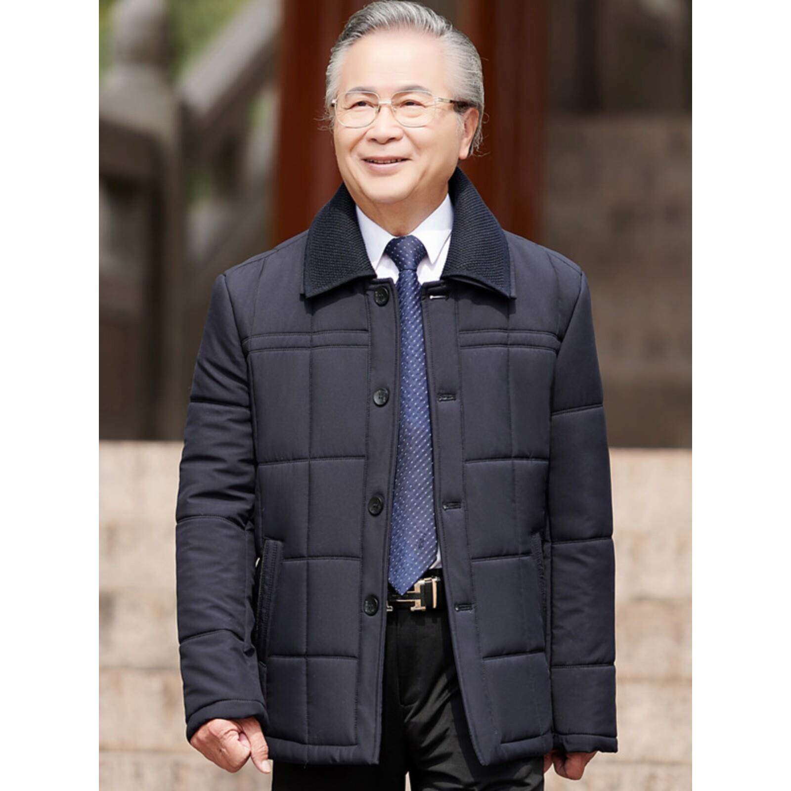 中年短款中老年棉服男士爸爸冬装外套宽松棉袄老人装衣服爷爷棉衣