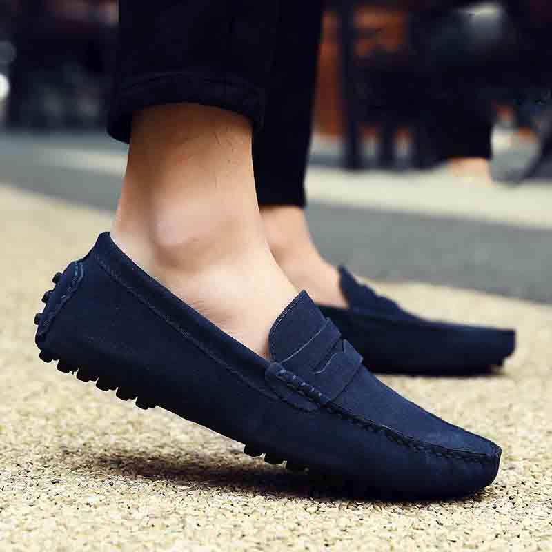 潮牌男鞋新款简约豆豆鞋男韩版百搭一脚蹬懒人皮鞋时尚商务休闲鞋