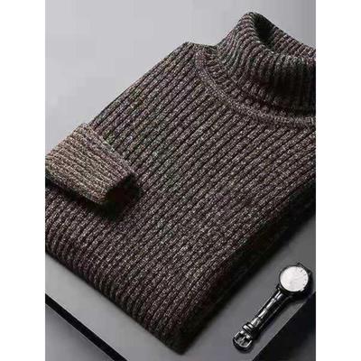 雪尼尔高领毛衣男潮牌冬季加厚大码宽松慵懒纯色不起球打底针织衫