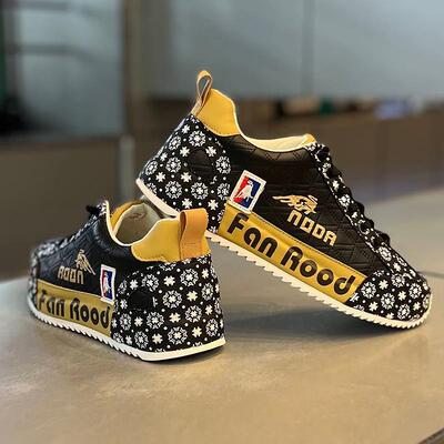 高端潮牌男鞋夏季2025新款厚底增高印花休闲鞋百搭运动板鞋男鞋子