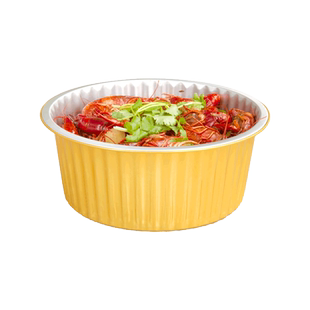 小龙虾外卖打包盒商用肉蟹煲专用麻辣烫保温不漏汤锡纸盒铝箔圆盆