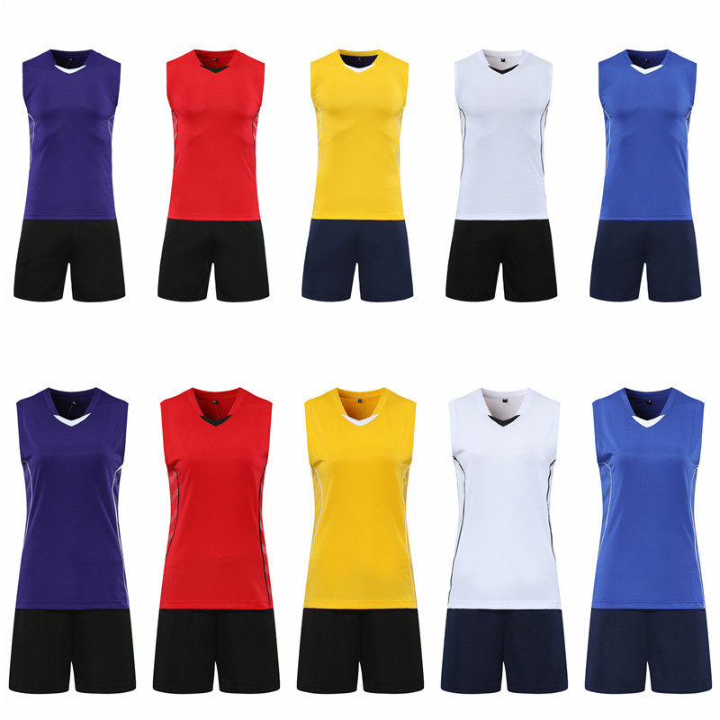 气排球服套装V领快干男女比赛排球衣裤训练服无袖背心红黄蓝紫色,运动/瑜伽/健身/球迷用品,排球服,淘宝优惠券,粉丝福利购,淘宝优惠卷