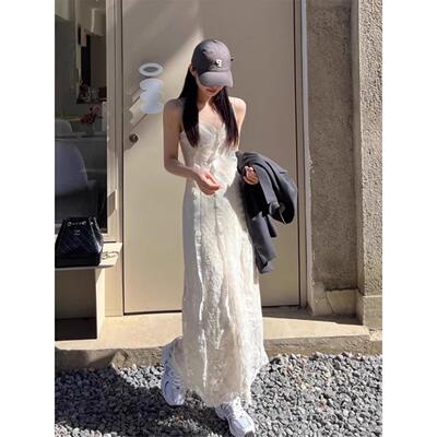 法国Rixo Kelly绝美小裙子高级感白色连衣裙女气质收腰显瘦吊带裙