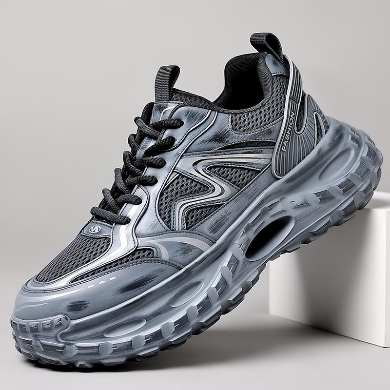 IT ins潮牌运动休闲鞋男覆古擦色EVA橡胶发泡轻便厚底跑步老爹鞋