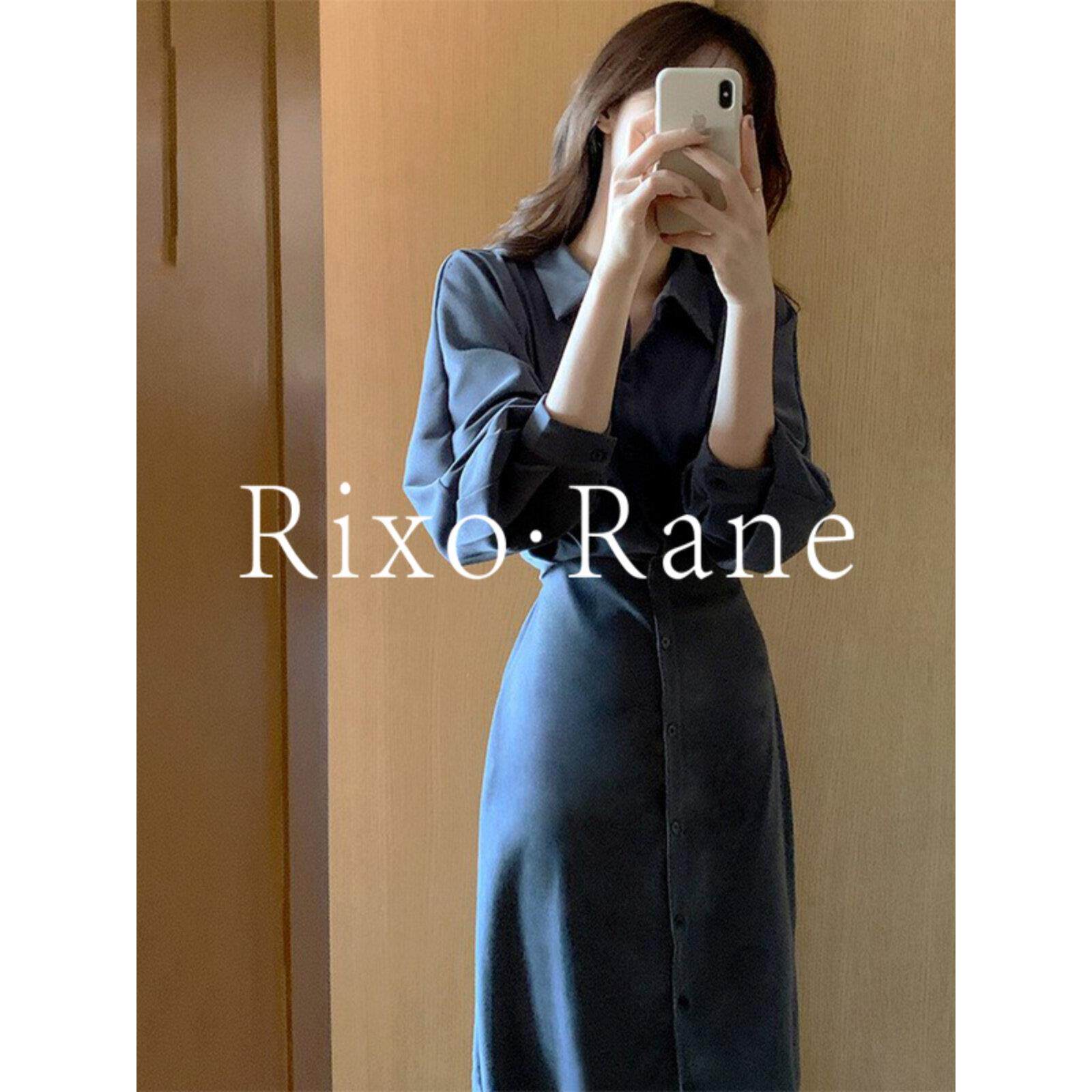 法国Rixo Rane 尽显美感⭐优雅轻熟气质连衣裙女收腰显瘦黑色裙子