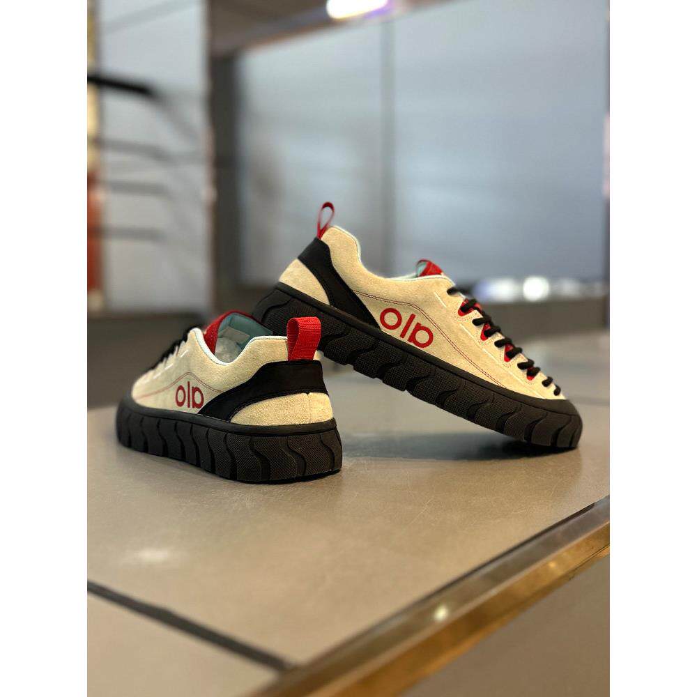 真皮覆古板鞋男鞋春秋新款潮流百搭厚底鞋男士拼色户外运动休闲鞋