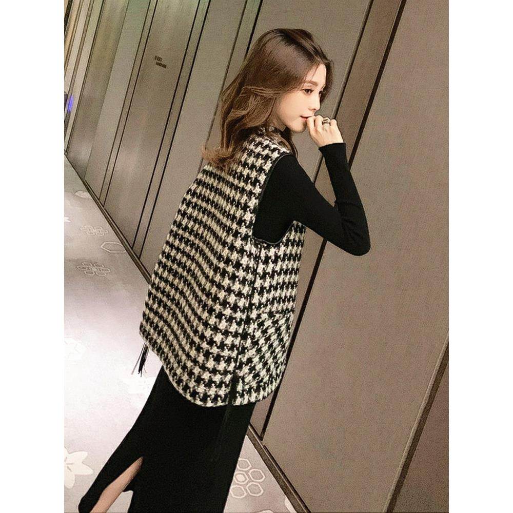 欧洲女式外衣针织背心，西式2025新款小香式夹克背心