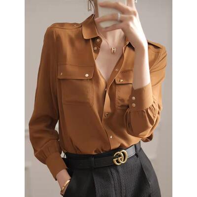 欧洲站衬衫女大码设计感小众2025年春秋季新款高级感时尚洋气上衣