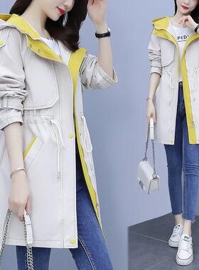 风衣女中长版休闲 2025新款春秋胖mm大尺码外套时尚加绒小个子春