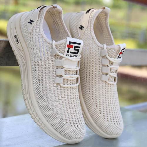 潮牌2025年新款镂空网面透气运动网鞋男士休闲跑步鞋轻便洞洞凉鞋