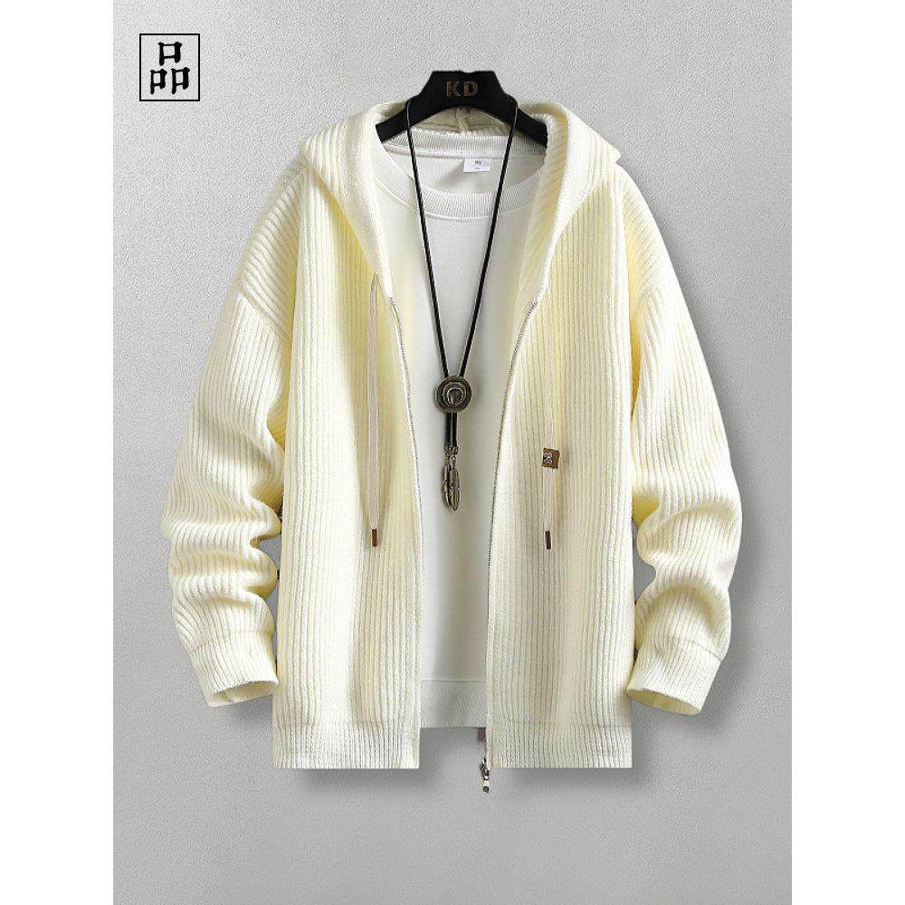 连帽针织！舒适高级感！秋日系覆古服连帽拉炼针织开衫男毛衣外套,男装,秀禾服,淘宝优惠券,粉丝福利购,淘宝优惠卷