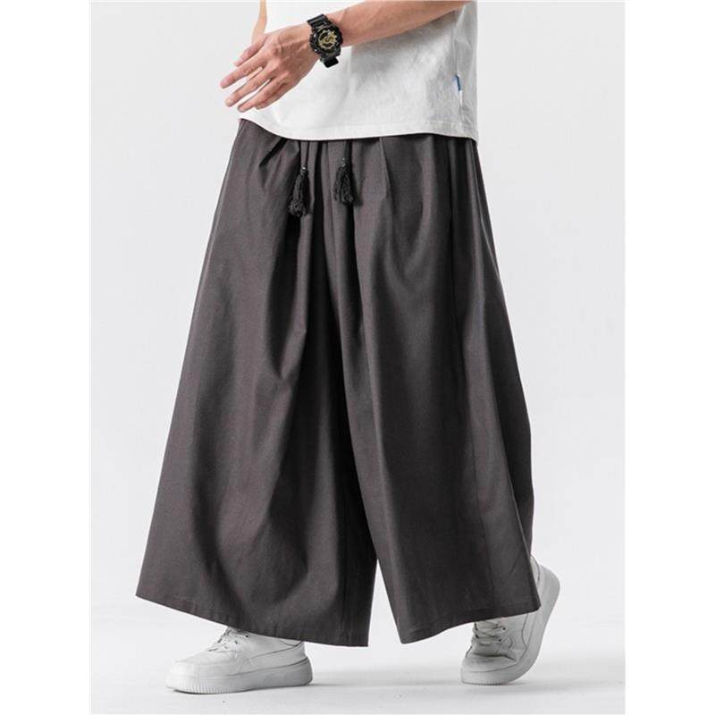 コーデュロイの潮牌阔腿裤男棉麻裙裤子休闲裤改良宋裤日系喇叭裤,男装,时尚防晒服,淘宝优惠券,粉丝福利购,淘宝优惠卷