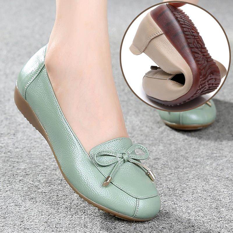 夏季真皮妈妈鞋舒适防滑透气单鞋软底女鞋豆豆鞋中老年人平底皮鞋,女鞋,洞洞鞋,淘宝优惠券,粉丝福利购,淘宝优惠卷