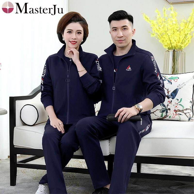 新款中年情侣运动服春秋加绒爸爸装休闲女卫衣妈妈跑步运动套装男,男装,休闲运动套装,淘宝优惠券,粉丝福利购,淘宝优惠卷