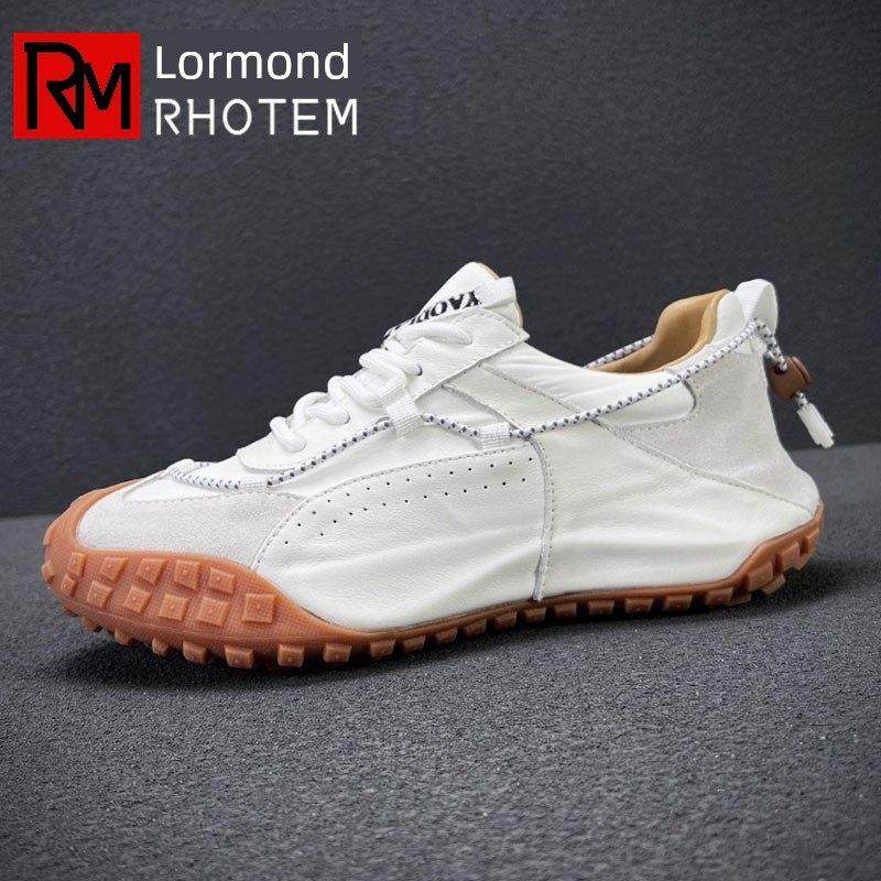 洛德蒙休闲运动男鞋2025春秋真皮爆款透气小白鞋男士厚底老爹鞋,流行男鞋,老爹鞋,淘宝优惠券,粉丝福利购,淘宝优惠卷