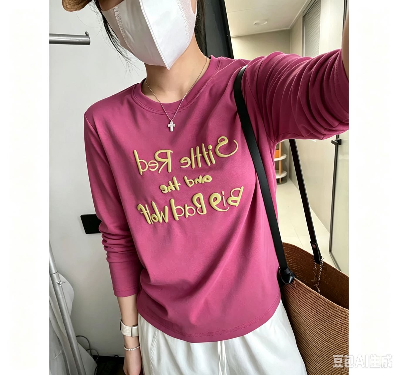 【小四专享】韩系休闲百搭字母长袖T恤女  8.28B