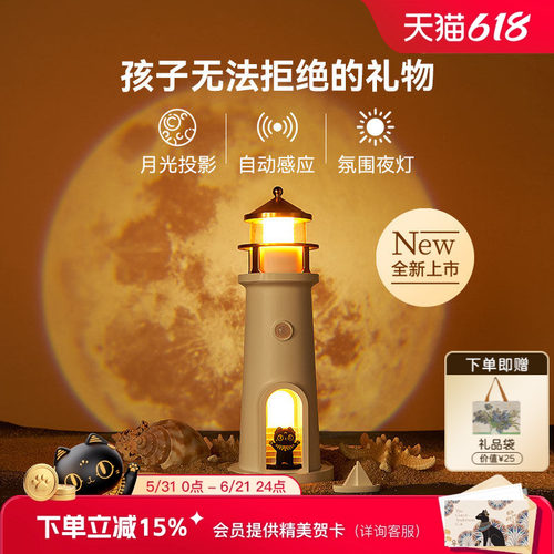 大英博物馆萌猫灯塔投影氛围灯