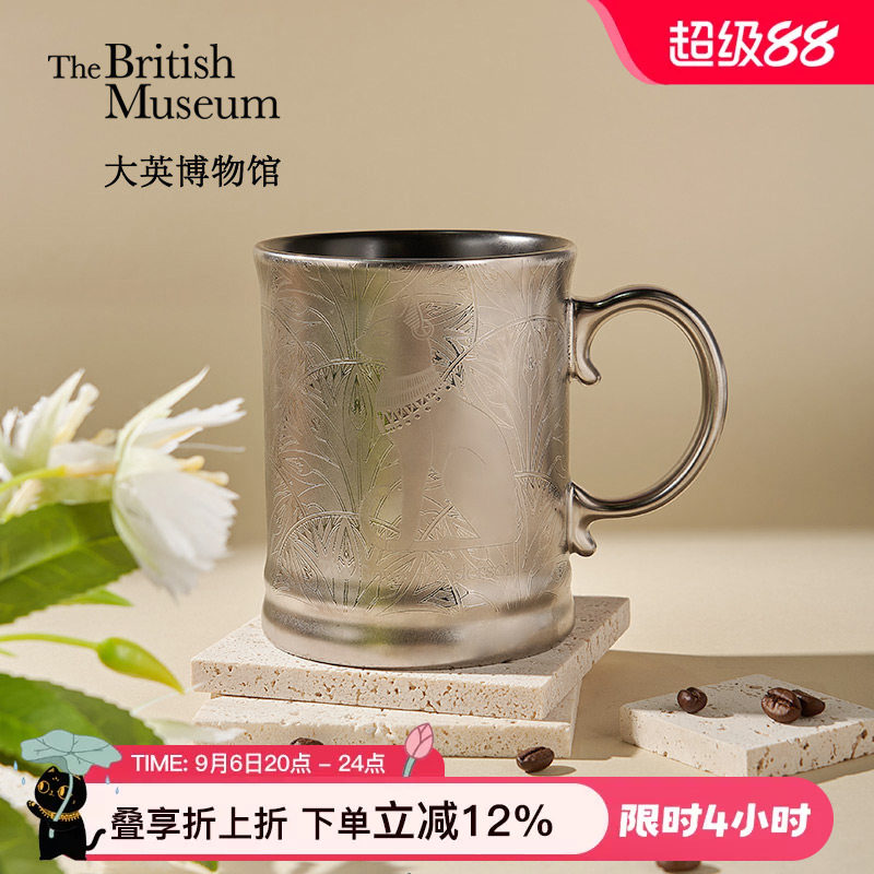 大英博物馆安德森猫电镀复古陶瓷杯马克杯咖啡杯喝水杯子办公室