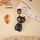 大英博物馆埃及安德森猫咪pu汽车包包钥匙扣挂件生日礼物女生实用