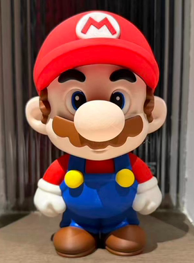DIY定制-Q版马里奥Mario可爱手办摆件模型送礼物收藏怀旧公仔
