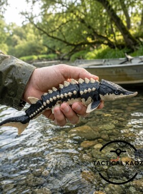 DIY定制-Sturgeon Fish幼鲟鱼模型全可动模型全关节摆动解压玩具