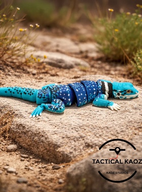 DIY定制-Collared Dickerson Lizard迪氏领鬣蜥模型全关节可动