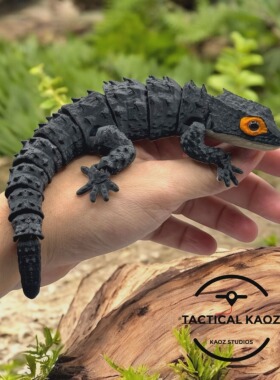 DIY定制-Red-Eyed Crocodile Skink红眼鳄石龙子仿生关节可动模型