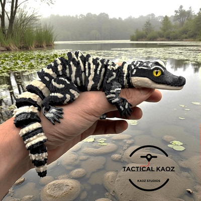 DIY定制-Baby Alligator 短吻鳄幼崽 科教仿生关节可动 模型标本